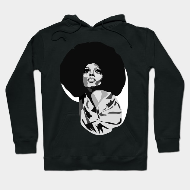 Diana Ross Afro Hoodie by annamckay